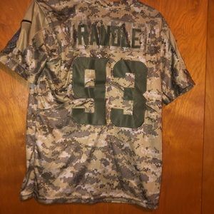 𝅺Nike #93 John Randle Minnesota Vikings Stitched Youth Kid camo jersey L 14-16